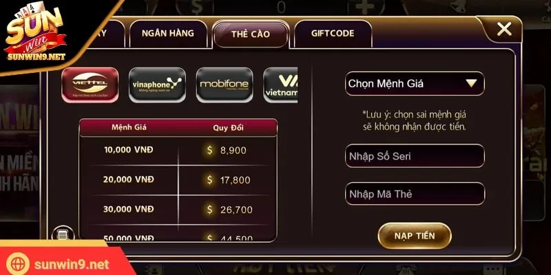 Nạp tiền SUNWIN: Hướng dẫn chi tiết từ A-Z cho newbie 12 Sunwin Bình tĩnh và kiểm tra các lỗi thường gặp khi không nạp được