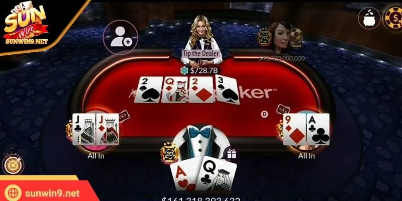 Poker - Siêu phẩm đẳng cấp, thách thức bản thân tại SUNWIN 11 Sunwin Game thủ sẽ có các sự lựa chọn khác nhau